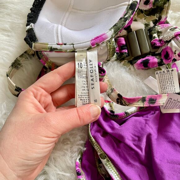 Seafolly Anthropologie 2 piece Floral Bikini US 6 / Small - Picture 8 of 10